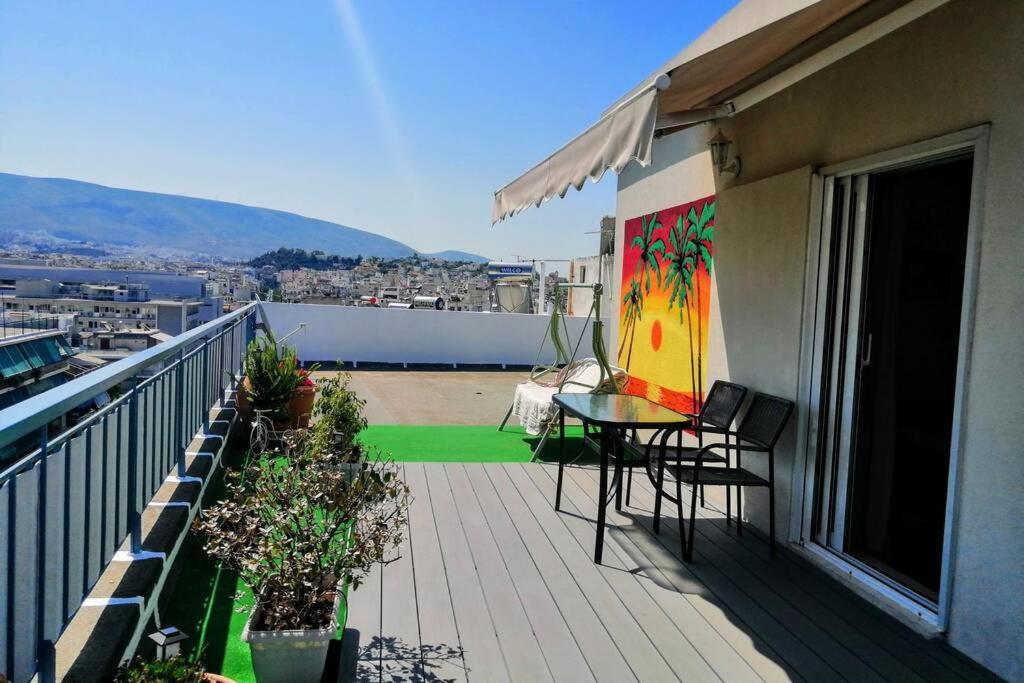 Rooftop Studio, Acropolis View! Athen Exterior foto